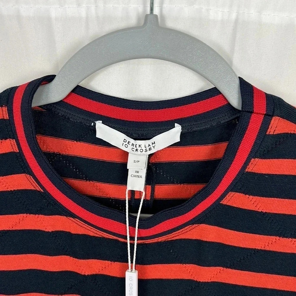 10 Crosby Derek Lam NWT Women’s Small Striped T-Shirt Dress - Picture 3 of 8
